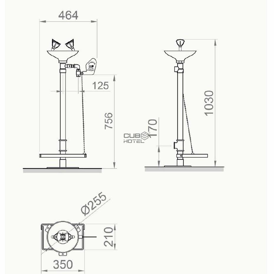 Lava-Olhos De Emergência Com Pedal 380